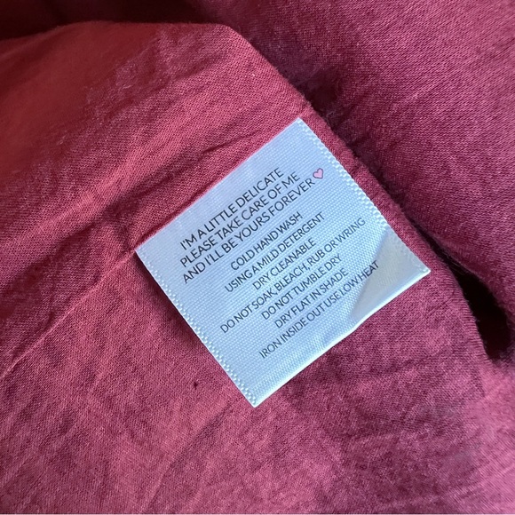 Posse Jordan Mini Dress in Red Mila Floral Linen - Sleeveless Boatneck - Small - Picture 7 of 7